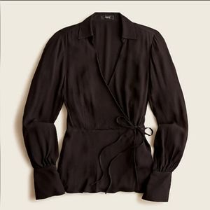 J Crew Drapey Crepe Wrap Top NWOT